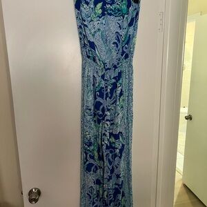 Lilly Pulitzer Blue and Green Patterned jumpsuit